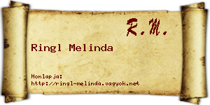 Ringl Melinda névjegykártya